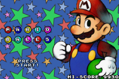 Mario Balls (Homebrew) — Title screen
